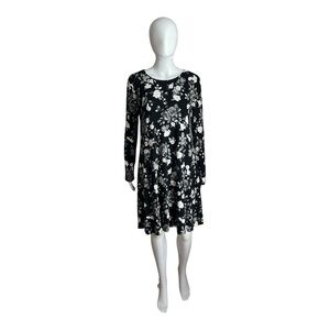 Old Navy Floral Black and White Women's Dress Size M
